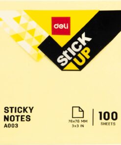 Post It Pad, Sticky Notes - 100 Sheets Yellow