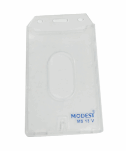 ID Card Holder Clear Vertical Modest