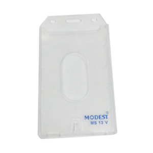 ID Card Holder Clear Vertical Modest