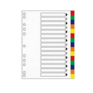 Divider MANILA 1-15 Part W/no Delux