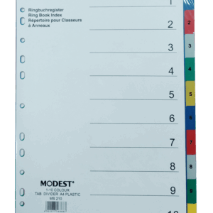 Divider MANILA 1-10 Part Modest/Tenplus
