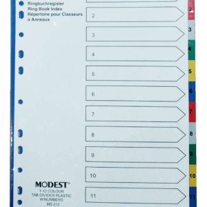Divider Color Pvc 1-12 Part Alba/Modest