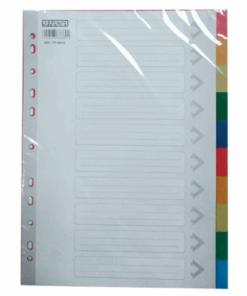 Divider Color Pvc 1-10 Part W/o No