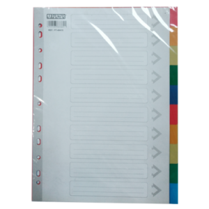 Divider Color Pvc 1-10 Part W/o No