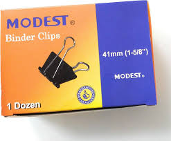Binder Clip 41mm 12Pc/Pkt