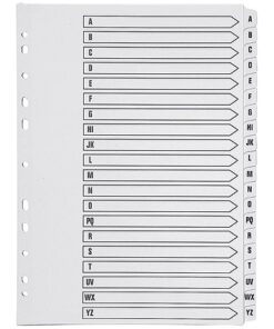 Divider Pvc Grey A-Z Part