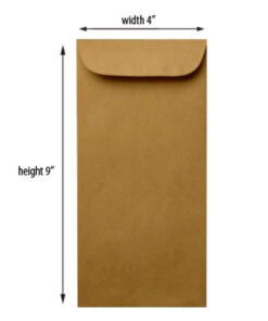 Envelope Brown 4x9 Top Open 90gsm