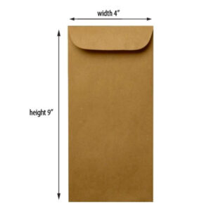 Envelope Brown 4x9 Top Open 90gsm