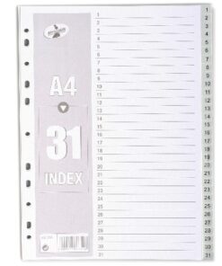 Divider Pvc Grey 1-31 Tenplus