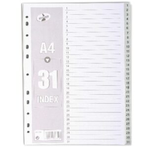 Divider Pvc Grey 1-31 Tenplus