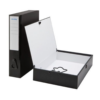 A4 closed box file 75MM black for office document storage