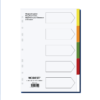 DIVIDER MANILLA 1-5 MULTICOLOUR