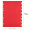 Multicolor A4 A-Z divider file with index tabs for organizing documents in binders