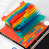Multicolor A4 divider file with index tabs for organizing documents in binders