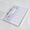 A4 PVC divider set with JAN-DEC numbered grey tabs for file organization