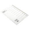 A4 PVC divider set with 1–10 numbered grey tabs for file organization
