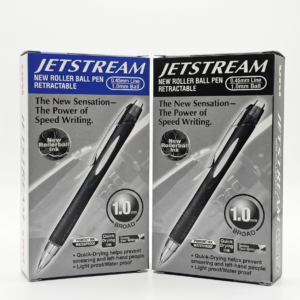 Hybrid ink retractable pen combining smooth gel-like writing with durable ballpoint performance, quick-dry smudge-resistant ink